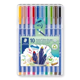   Rostirón készlet, 1 mm, STAEDTLER "Triplus 323", 10 különböző szín
