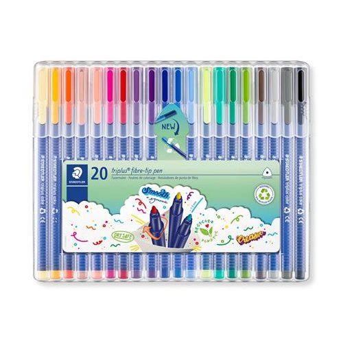 Rostirón készlet, 1 mm, STAEDTLER "Triplus 323", 20 különböző szín
