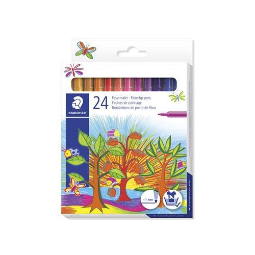 Rostirón készlet, 1 mm, STAEDTLER "325", 24 különböző szín