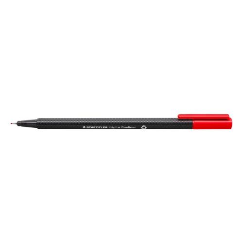 Tűfilc, 0,3 mm, STAEDTLER "Triplus 334", piros