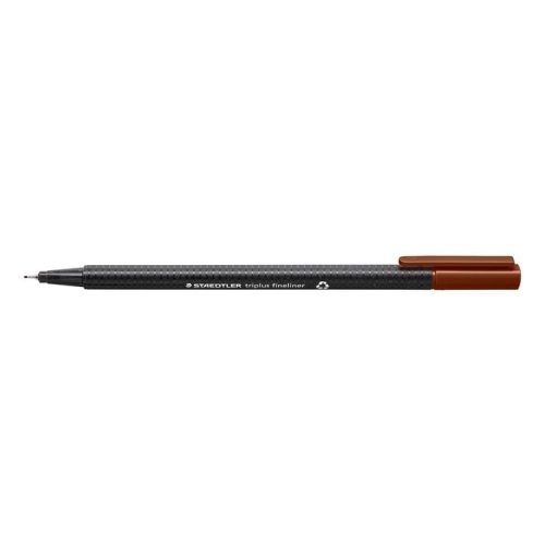 Tűfilc, 0,3 mm, STAEDTLER "Triplus 334", középbarna