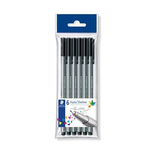 Tűfilc készlet, 0,3 mm, STAEDTLER "Triplus 334", fekete