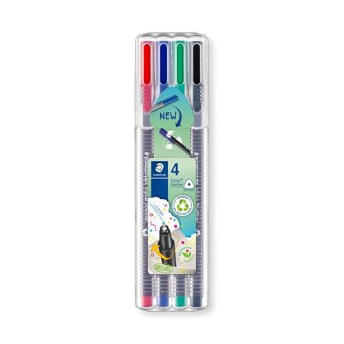 Tűfilc készlet, 0,3 mm, STAEDTLER "Triplus 334", 4 különböző szín