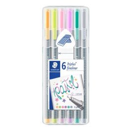   Tűfilc készlet, 0,3 mm, STAEDTLER "Triplus Pastel 334", 6 pasztell szín