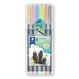   Tűfilc készlet, 0,3 mm, STAEDTLER "Triplus® 334", 6 különböző pasztell szín