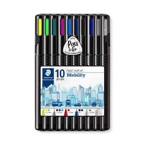 Írószer készlet, 10 darabos, STAEDTLER "Triplus® Multi Set 34"
