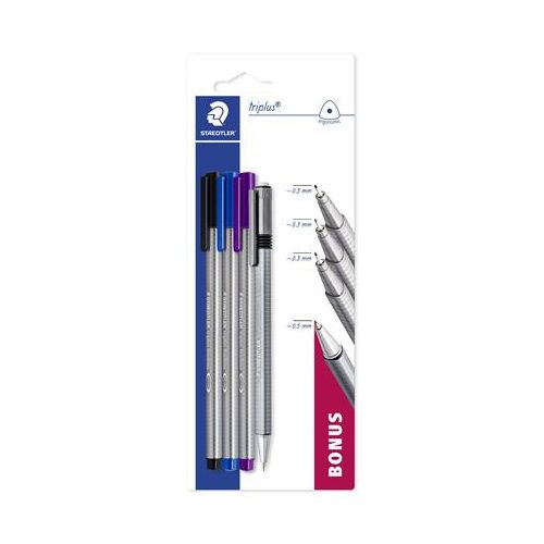 Vegyes írószer készlet, 4 darabos, STAEDTLER "Triplus® multi set 34P2"