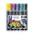 Alkoholos marker készlet, 2-5 mm, vágott, STAEDTLER "Lumocolor® 350", 6 különböző szín