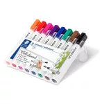 Táblamarker készlet, 2 mm, kúpos, STAEDTLER "Lumocolor® 351", 8 különböző szín