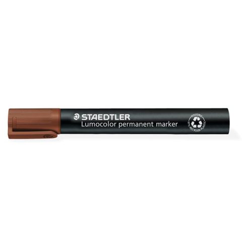Alkoholos marker, 2 mm, kúpos, STAEDTLER "Lumocolor® 352", barna