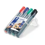 Alkoholos marker készlet, 2 mm, kúpos, STAEDTLER "Lumocolor® 352", 4 különböző szín