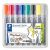Flipchart marker vegyes készlet, 2/2-5 mm, STAEDTLER "Lumocolor® 356", 8 különböző szín