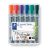 Flipchart marker készlet, 2 mm, kúpos, STAEDTLER "Lumocolor 356", 6 különböző szín