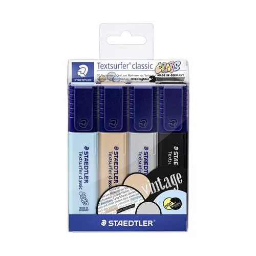 Szövegkiemelő készlet, 1-5 mm, STAEDTLER "Textsurfer Classic Pastel 364 C", 4 különböző szín