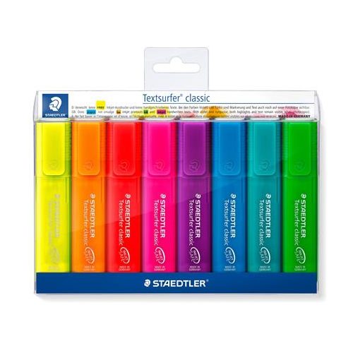 Szövegkiemelő készlet, 1-5 mm, STAEDTLER "Classic 364", 8 különböző szín