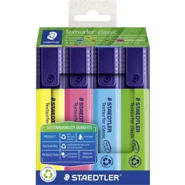   Szövegkiemelő készlet, 1-5 mm, STAEDTLER "Textsurfer® classic 364 R" 4 különböző szín
