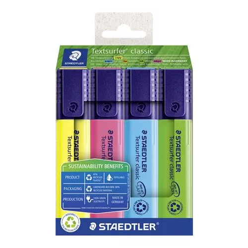 Szövegkiemelő készlet, 1-5 mm, STAEDTLER "Textsurfer® classic 364 R" 4 különböző szín