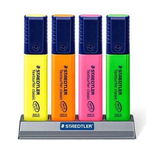 Szövegkiemelő készlet, 1-5 mm, asztali, STAEDTLER "Classic 364", 4 különböző szín