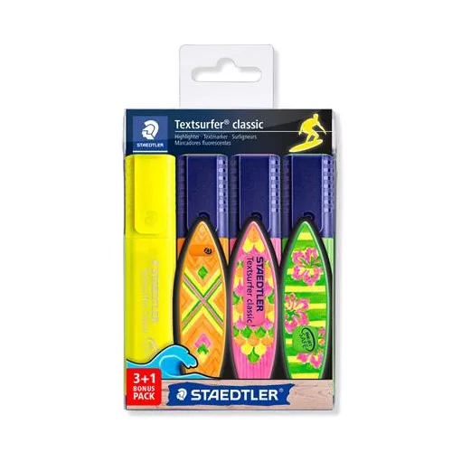 Szövegkiemelő készlet, 1-5 mm, STAEDTLER "Textsurfer® Classic 364", 3+1 szín