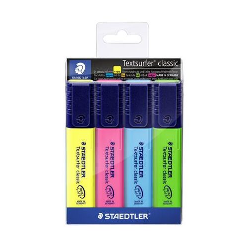 Szövegkiemelő készlet, 1-5 mm, STAEDTLER "Textsurfer Classic 364", 4 különböző szín