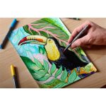 Ecsetirón készlet, STAEDTLER "Pigment brush 371", 24 különböző szín