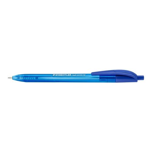 Golyóstoll, 1 mm, nyomógombos, STAEDTLER "Ball 4230 M", kék