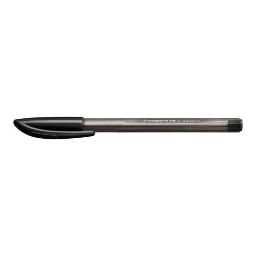 Golyóstoll, 0,3 mm, kupakos, STAEDTLER "Ball 432", fekete