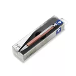 Golyóstoll, 0,5 mm, nyomógombos, hatszögletű, piros beton tolltest, STAEDTLER "Concrete", fekete