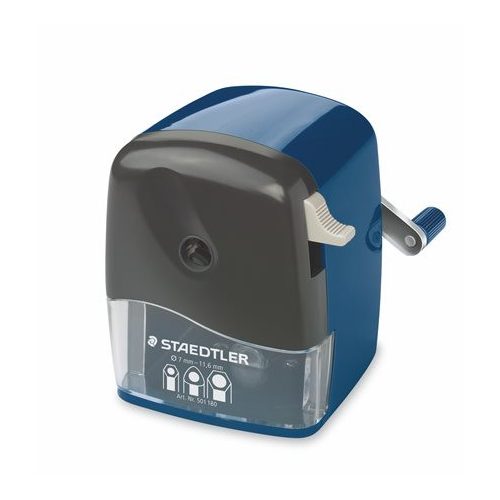 Hegyező, egylyukú, asztali, STAEDTLER "501 180", kék