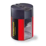 Hegyező, egylyukú, tartályos, STAEDTLER "511", fekete-piros