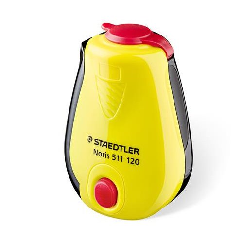 Hegyező, egylyukú, tartályos, STAEDTLER "Noris 511 120", sárga
