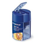 Hegyező, kétlyukú, tartályos, STAEDTLER "Noris 512 F", kék