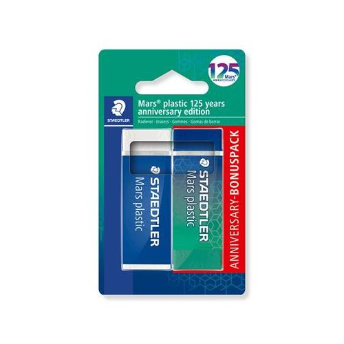 Radír, STAEDTLER "Mars® Plastic 526 , 125 years", kék-zöld