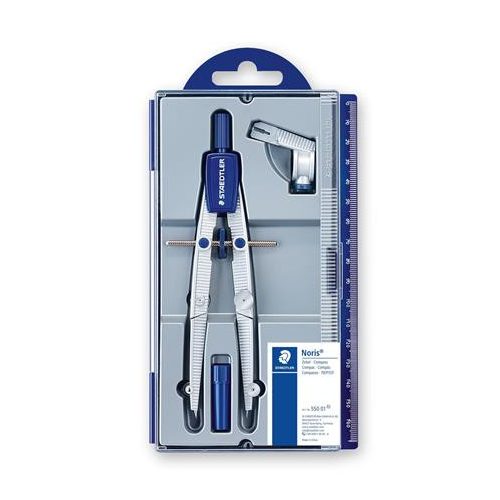Körző készlet, precíziós, 3 darabos, STAEDTLER "Noris 550 01/02"