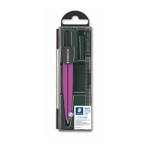 Körző, heggyel, STAEDTLER "Noris 550", metál lila