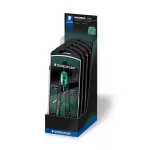 Körző készlet, precíziós, 3 darabos, STAEDTLER "Norix® 555", zöld