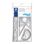 Vonalzókészlet, műanyag, hajlítható, 4 darabos, STAEDTLER "569 PB", vegyes színek