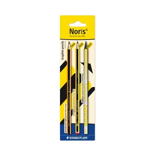 Grafitceruza készlet, HB, STAEDTLER "Noris® evolution set", 3 darab