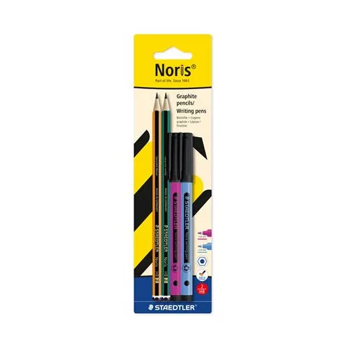Grafitceruza és tűfilc készlet, STAEDTLER "Noris® colour edition set", lila+kék tűfilc