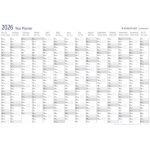 Éves tervezőtábla, törölhető, angol nyelvű, 84x60 cm, STAEDTLER "Lumocolor® 641 YP", 2026