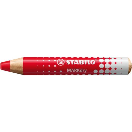 Táblaceruza fehértáblához, flipchartpapírhoz, kúpos, STABILO "MARKdry", piros