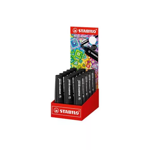 Szövegkiemelő display, marker, 2-5 mm, STABILO "BOSS original NatureCOLORS", fekete