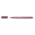 Dekormarker, 1-2 mm, kúpos, STAEDTLER "8323", metálpiros