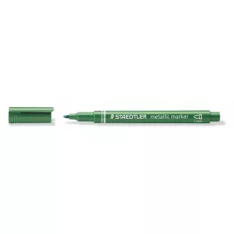   Dekormarker, 1-2 mm, kúpos, STAEDTLER "8323", metálzöld