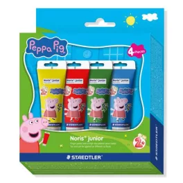   Ujjfesték, STAEDTLER "Noris® Junior 8814", Peppa malac, 4 szín