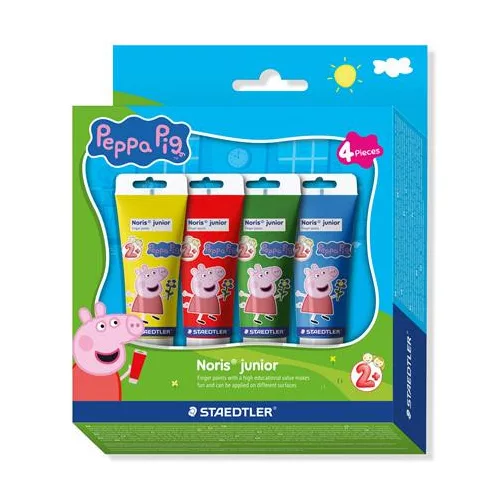 Ujjfesték, STAEDTLER "Noris® Junior 8814", Peppa malac, 4 szín
