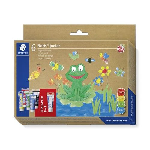 Ujjfesték, STAEDTLER "Noris Junior 881", 6 különböző szín