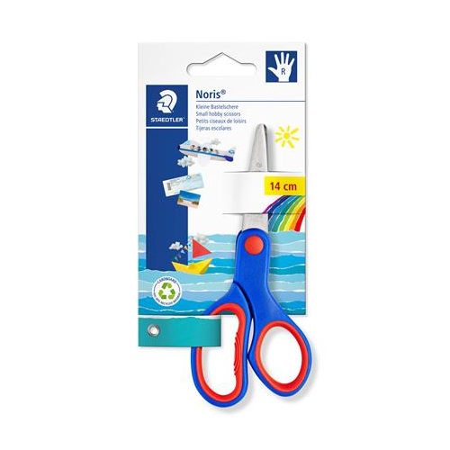 Olló, iskolai, 14 cm, STAEDTLER "Noris 965", kék