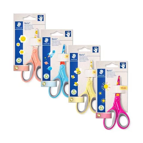Olló, iskolai, 14 cm, STAEDTLER "Noris 965", vegyes színek