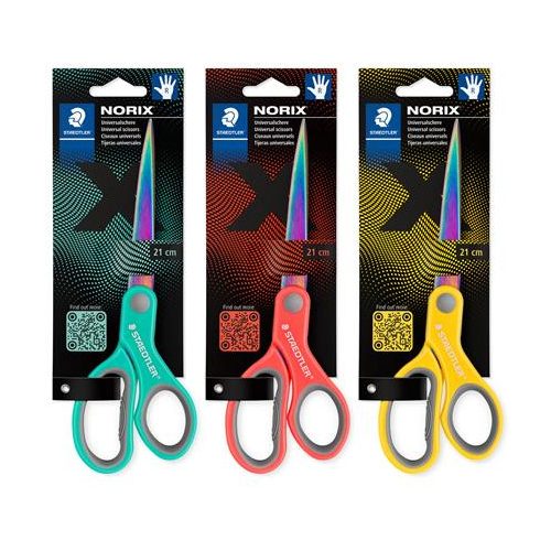 Olló, általános, 21 cm, STAEDTLER "Norix® 965", vegyes színek